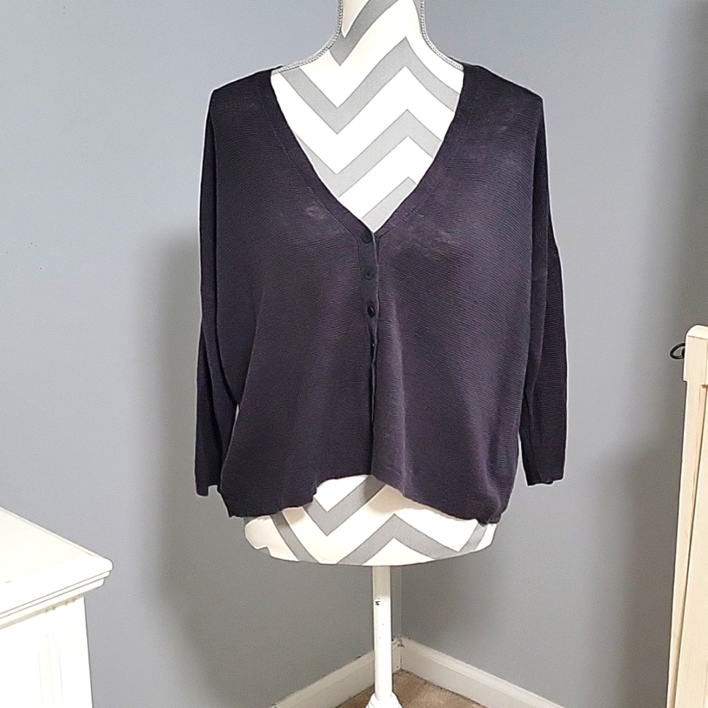 Women's eileen fisher cropped loose fit sweater